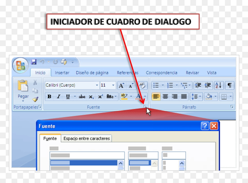 Esta Flecha Recibe El Nombre De Iniciador De Cuadros - Word 2007, HD Png Download - cuadros png