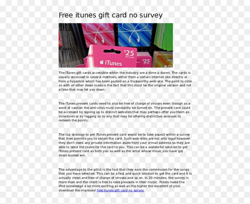 Document, HD Png Download - itunes gift card png