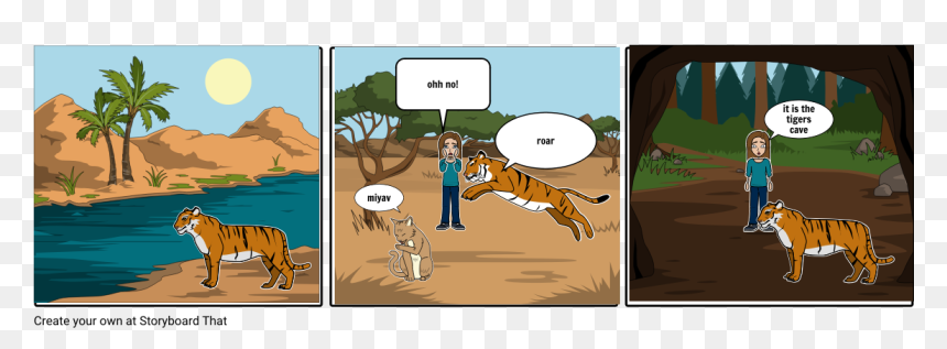 Cartoon, HD Png Download - roaring tiger png