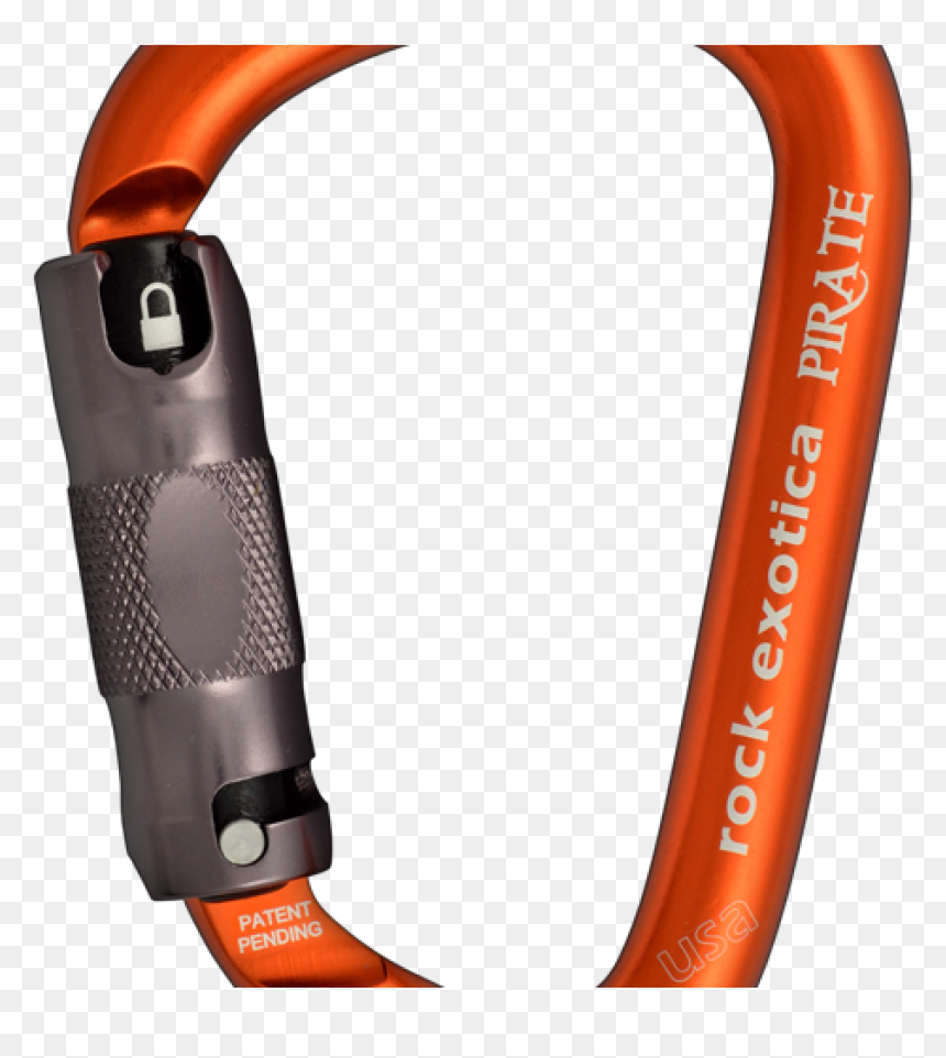 Rock Exotica Pirate Auto Locking Carabiner - Carabiner, HD Png Download - carabiner png