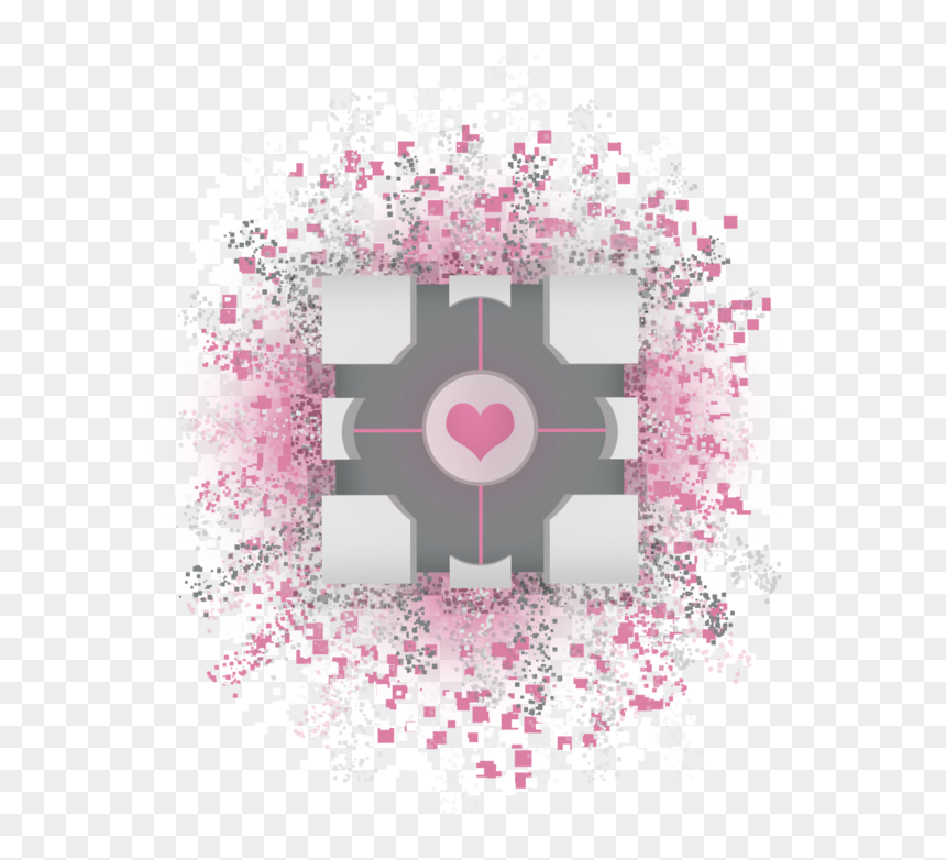 Companion Cube Explosion - Circle, HD Png Download - companion cube png