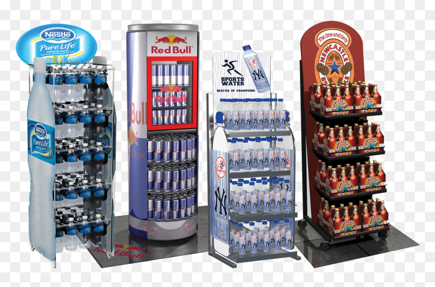 Beverage Displays, HD Png Download - red bull can png