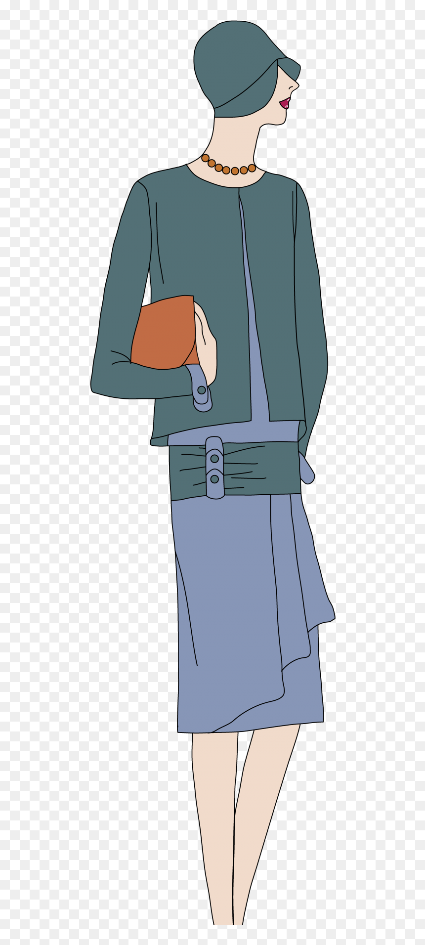 Standing, HD Png Download - vintage woman png