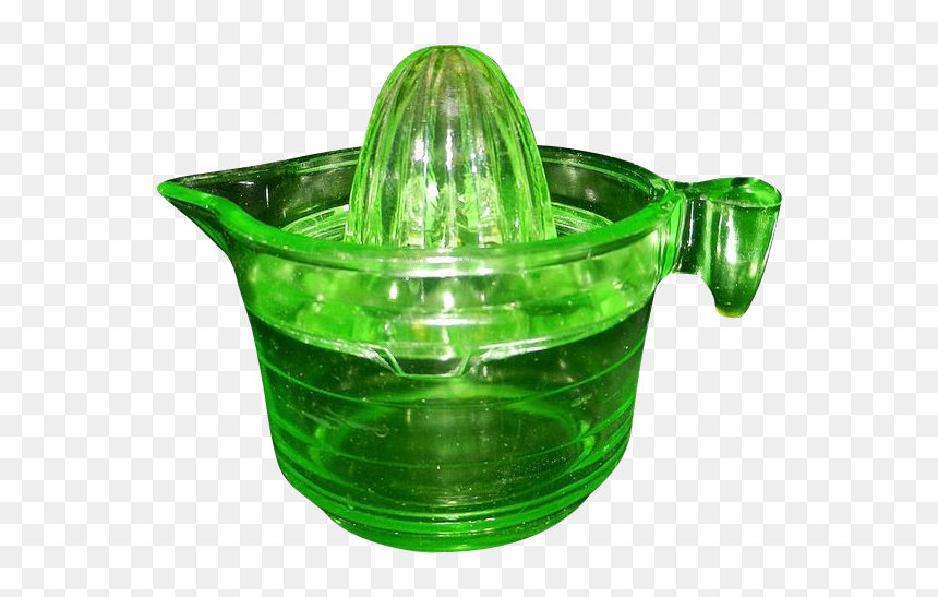 Uranium Glass Juicer With Base, HD Png Download - measuring cup png