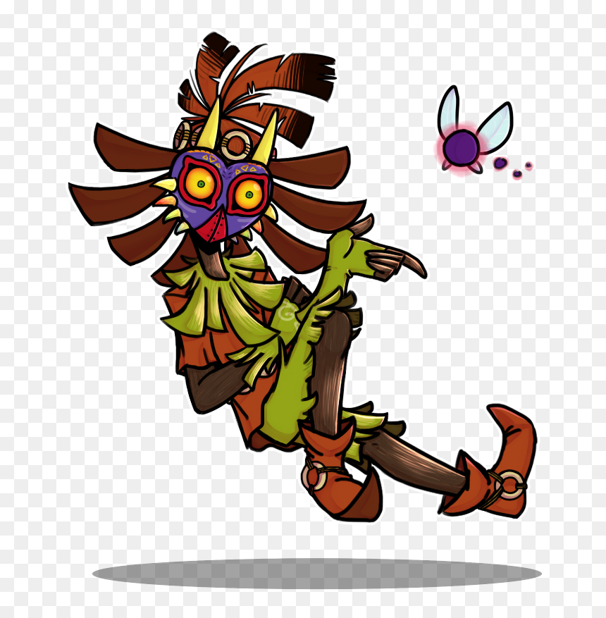 Skull Kid Doodle By Thepunkcat - Portable Network Graphics, HD Png Download - skull kid png