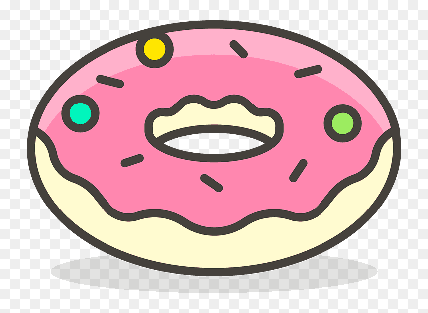 Doughnut Emoji Clipart - Icono Dona, HD Png Download - donut clipart png