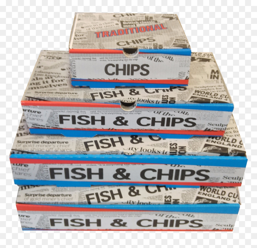 Fish And Chip Packaging Uk, HD Png Download - fish and chips png