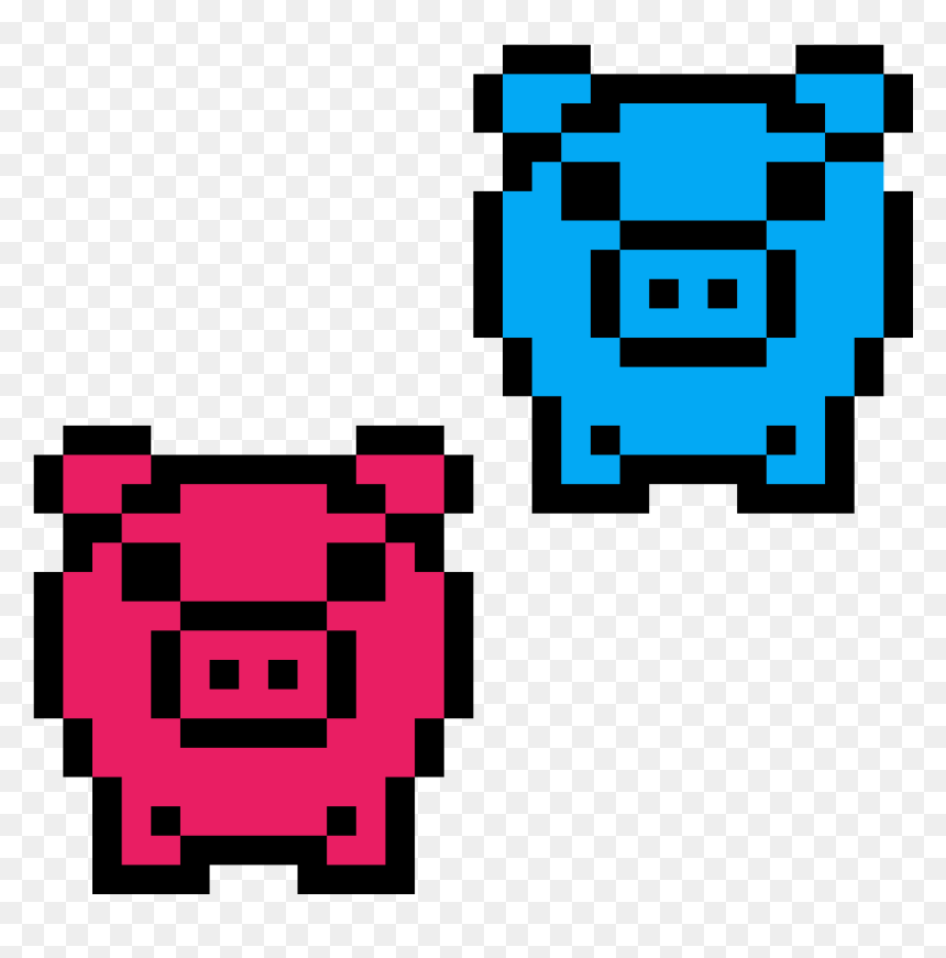 Two Little Pigs - Logo Pixel Art Fortnite, HD Png Download - companion cube png