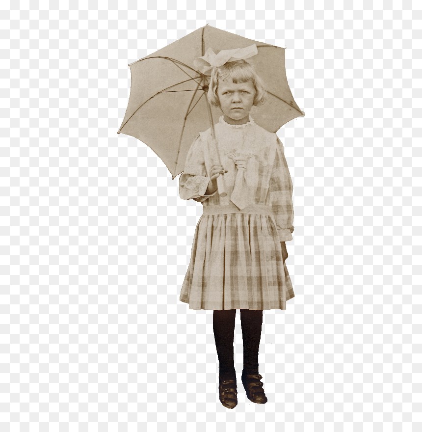 Umbrella, HD Png Download - vintage woman png