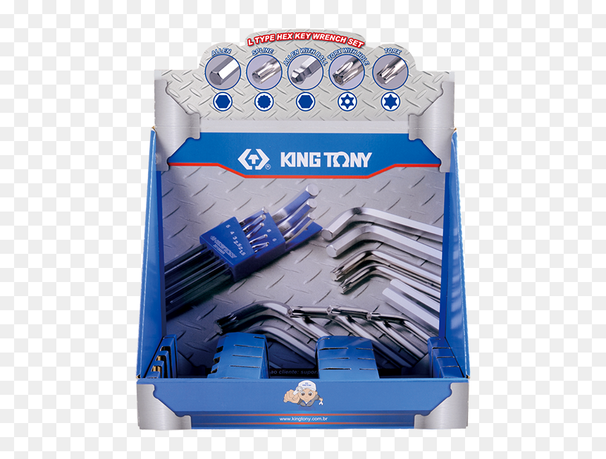 Paper Display Stand For L Type Hex Key Wrench Set King - King Tony, HD Png Download - hole in paper png