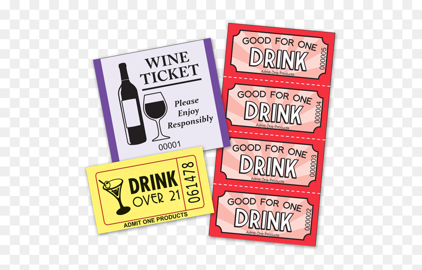 Drink Tickets - Poster, HD Png Download - admit one png