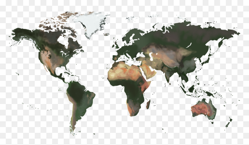World Map, HD Png Download - asia map png