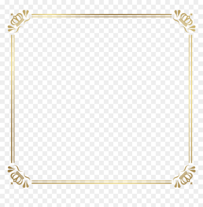 Free Png Download Frame Border With Crowns Clipart - Transparent Frame Border, Png Download - photo frame border png
