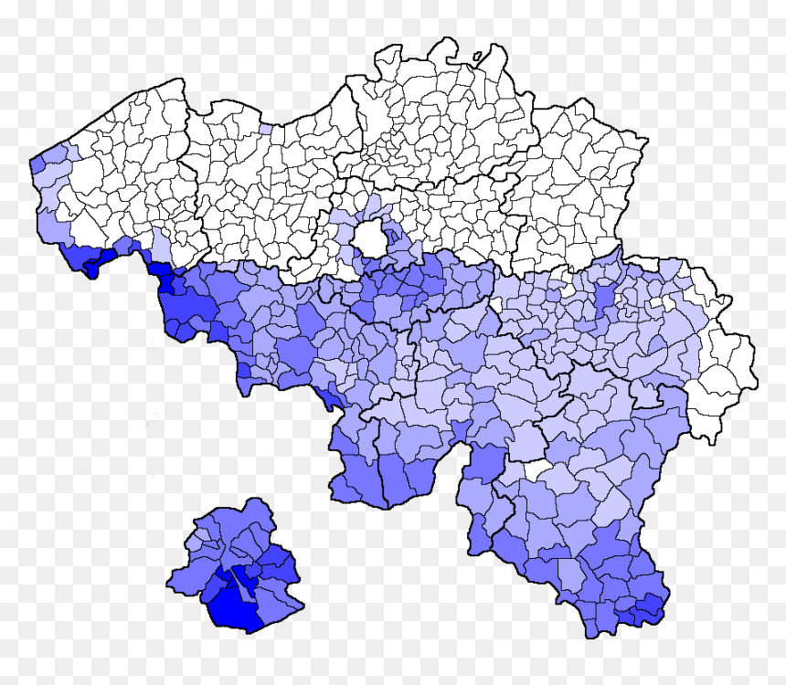 Percentage Fransen Per Belgische Gemeente - Zone De Police Pays De Herve, HD Png Download - percentage png