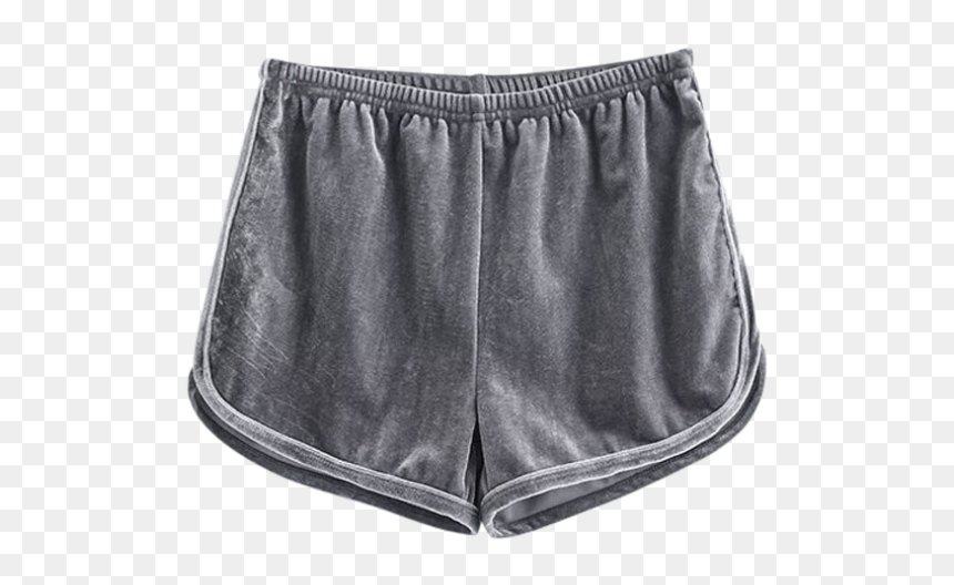 28% Off] 2019 Sporty Velvet Shorts In Gray - Velvet Shorts, HD Png Download - shorts png