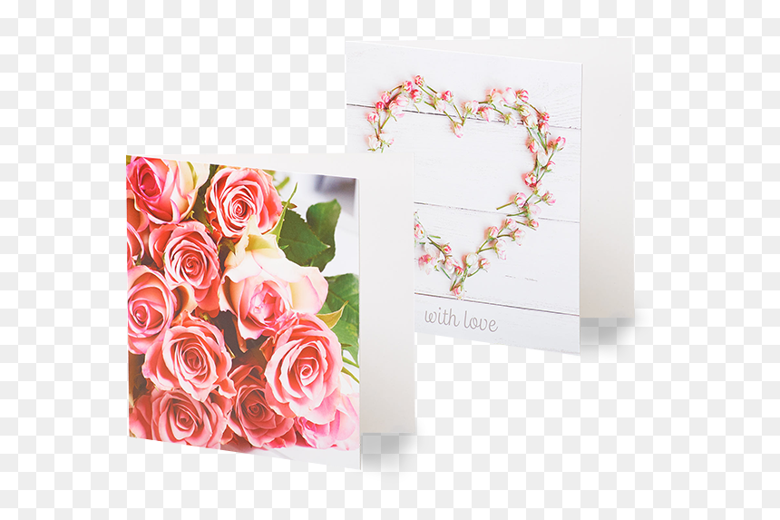 Handwritten Greetings Cars - Greeting Card, HD Png Download - valentine single roses png