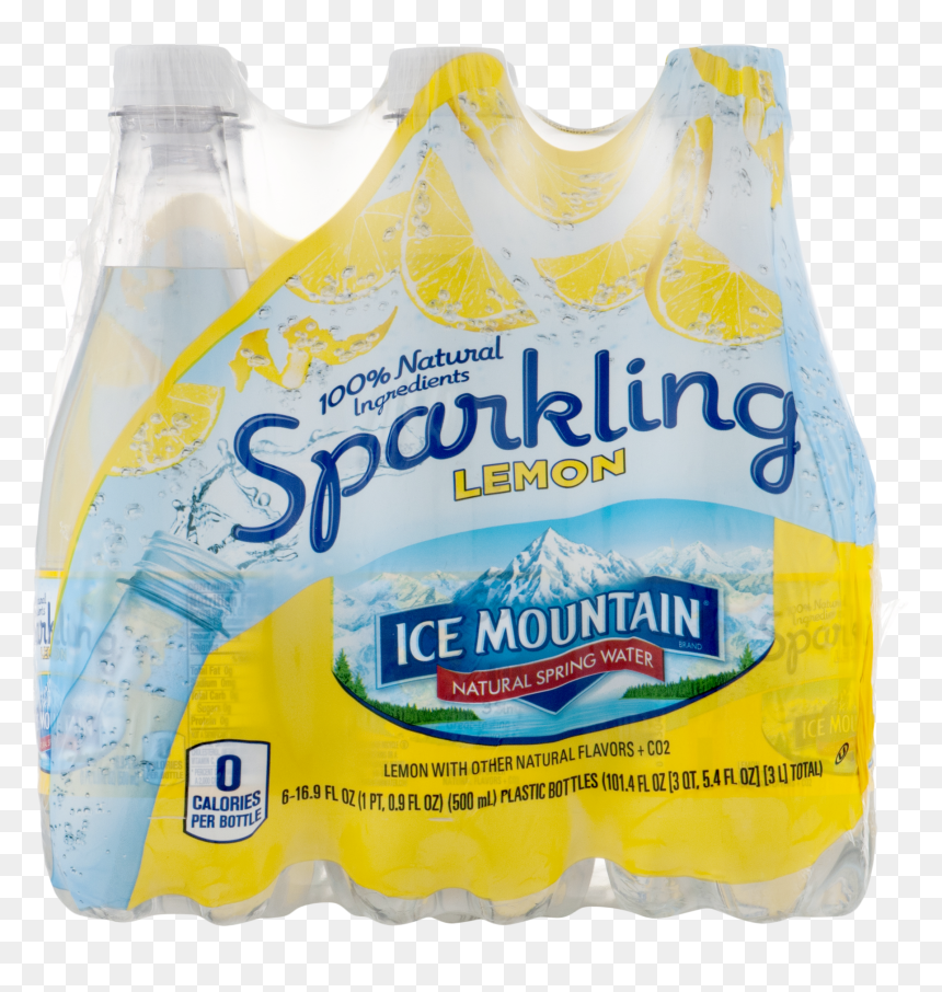 Ice Mountain® Sparkling Lemon Natural Spring Water - Ice Mountain, HD Png Download - ice mountain png