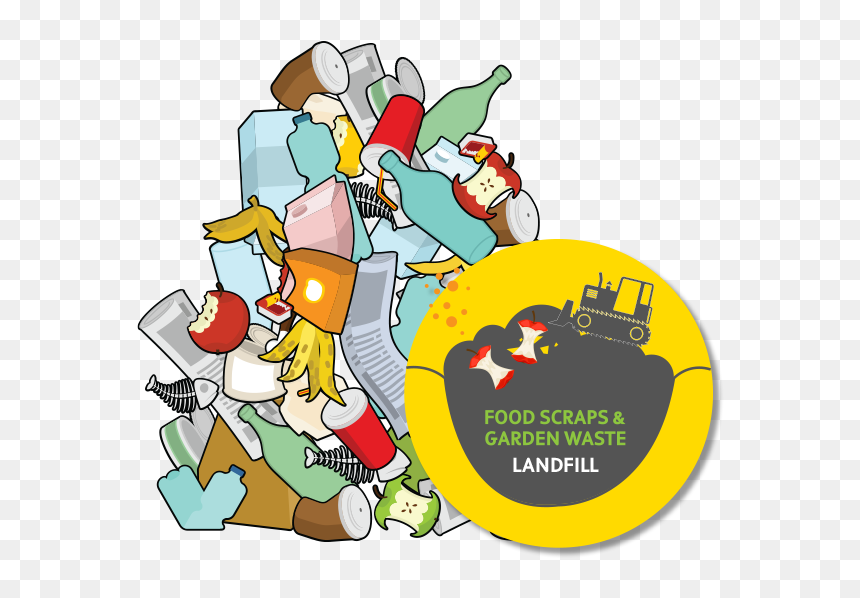 Pile Of Rubbish Cartoon, HD Png Download - landfill png