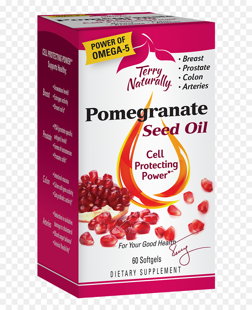 Pomegranate Seed Oil - Terry Naturally Pomegranate Seed Oil, HD Png Download - pomegranate seeds png