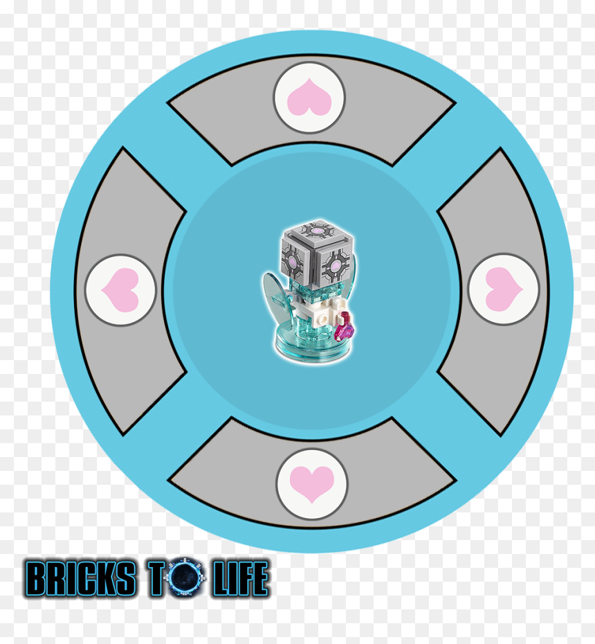 Companion Cube Tag - Lego Dimensions, HD Png Download - companion cube png