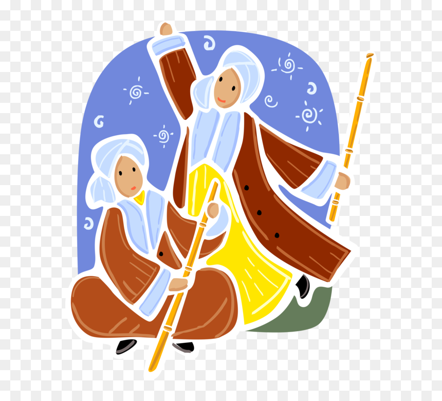 Vector Illustration Of Ottoman Sufi Turkish Men With - Turkish People Png, Transparent Png - flute vector png