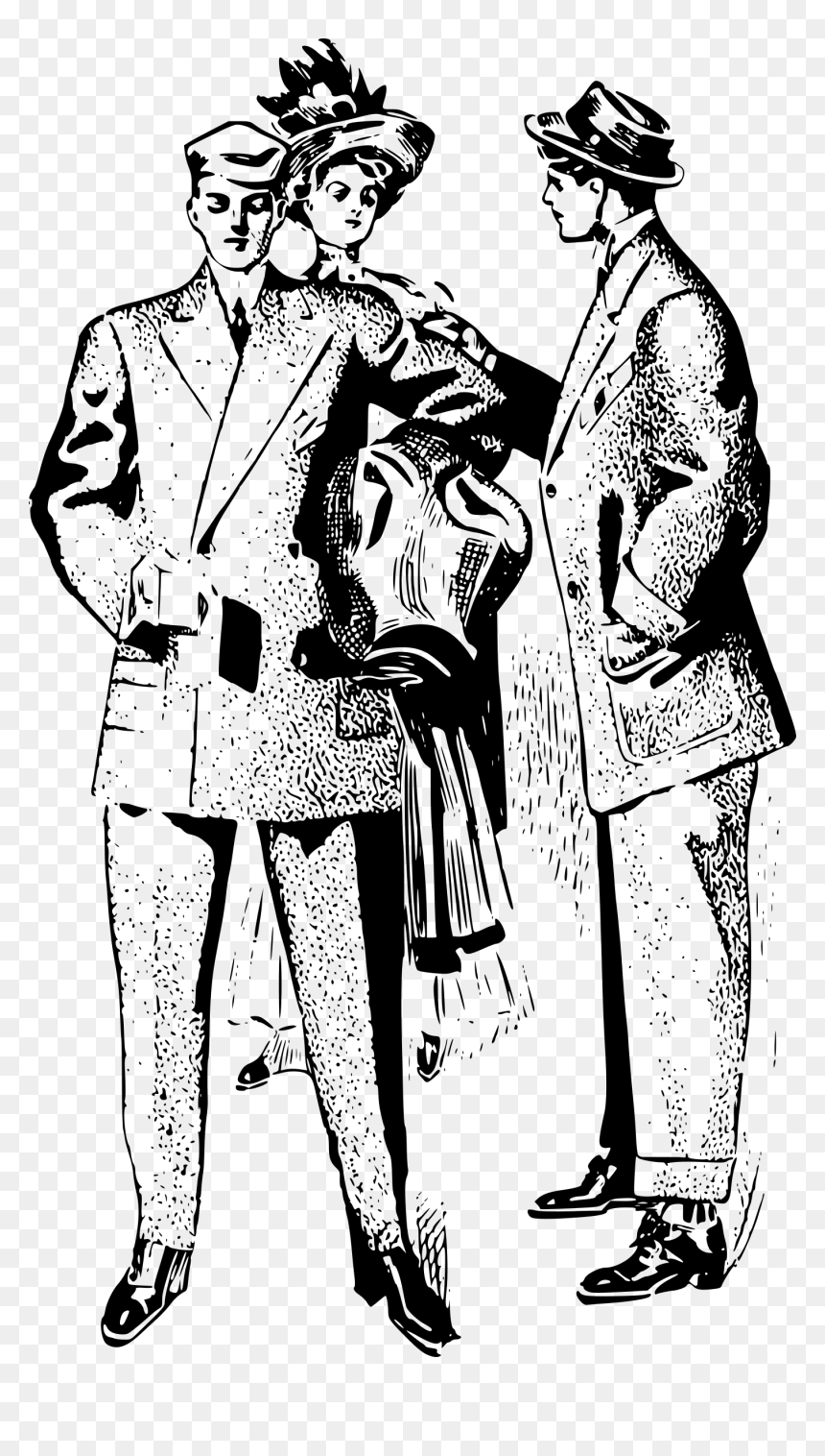 Two Young Gents And A Lady Clip Arts - Suit Ladies Gents Clipart, HD Png Download - gents model png