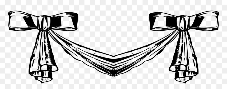 Drapes With Bows Big - Clip Art For Drape, HD Png Download - mandap clipart png
