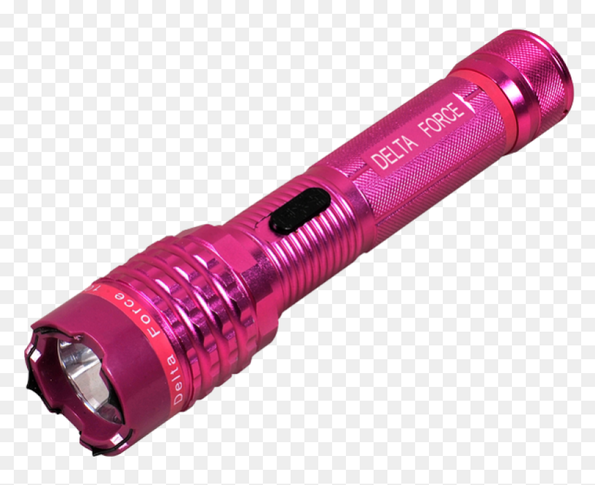Pink Delta Force Flashlight Stun Gun - Delta Force Pink Flashlight Taser, HD Png Download - taser png