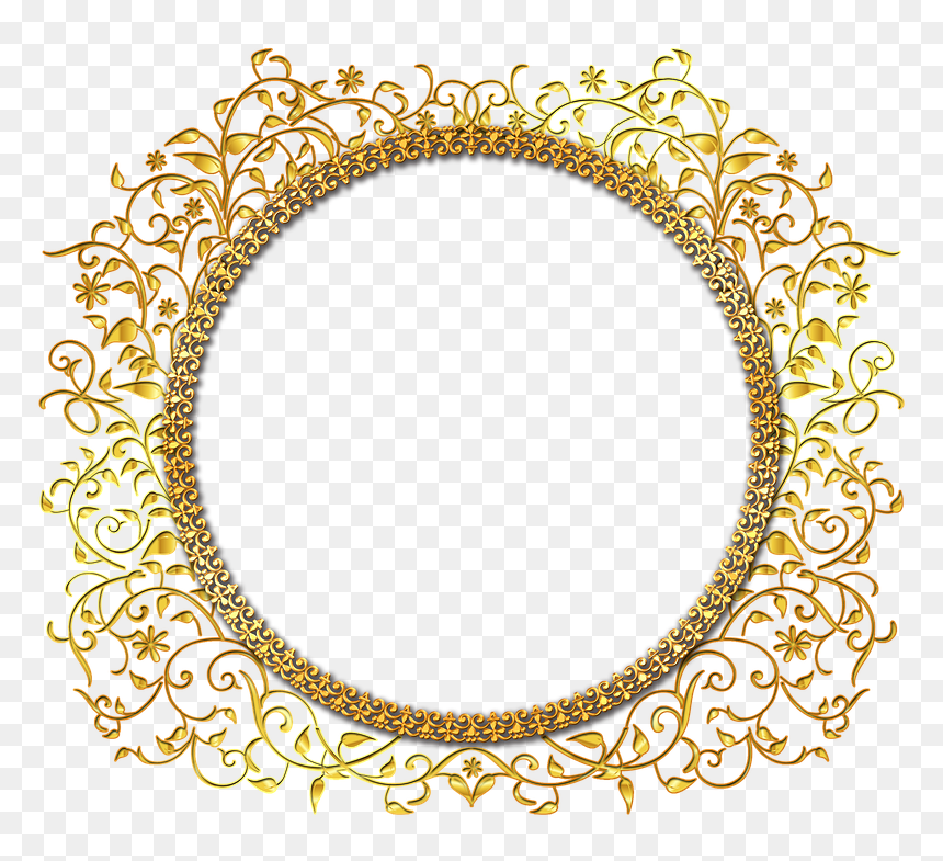 Circle, HD Png Download - golden round png