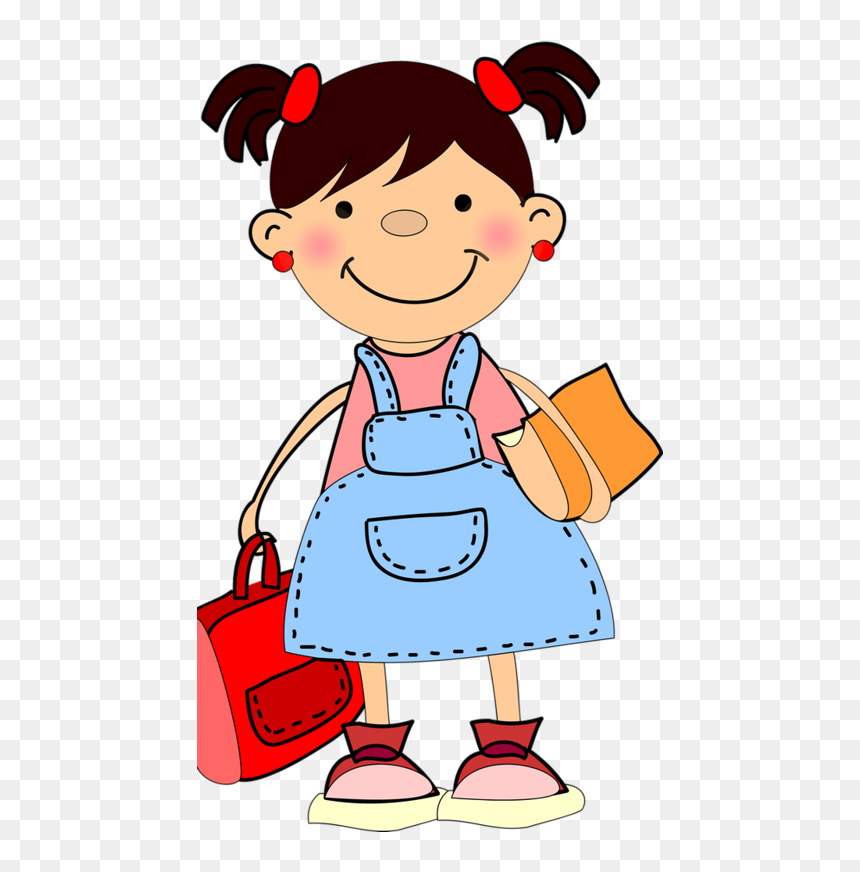 Clip Art Vector Graphics Portable Network Graphics - Little Girl At School Clipart, HD Png Download - school dress png