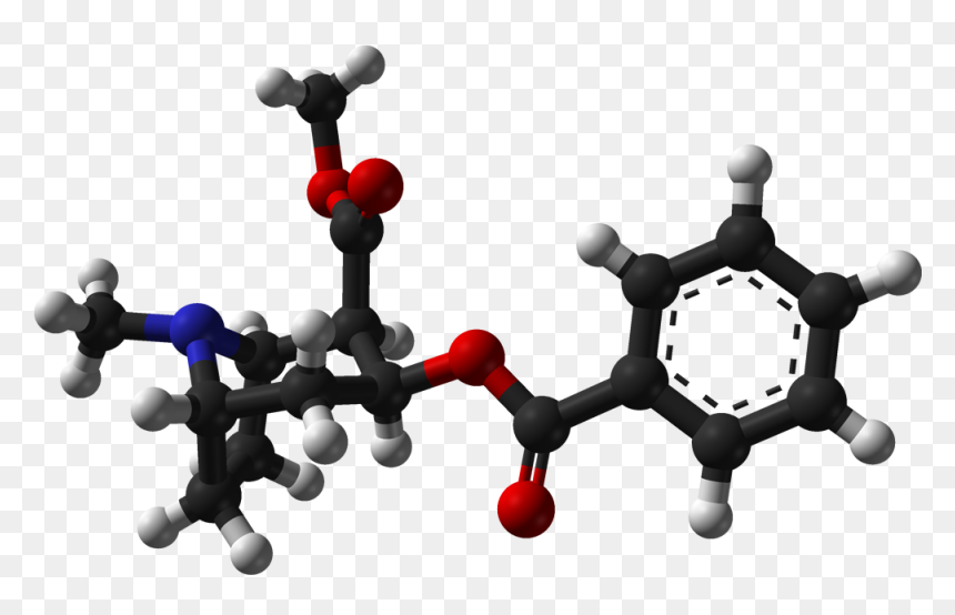 Cocaine From Xtal 1983 3d Balls - Cocaine Chemical Structure 3d, HD Png Download - adderall png