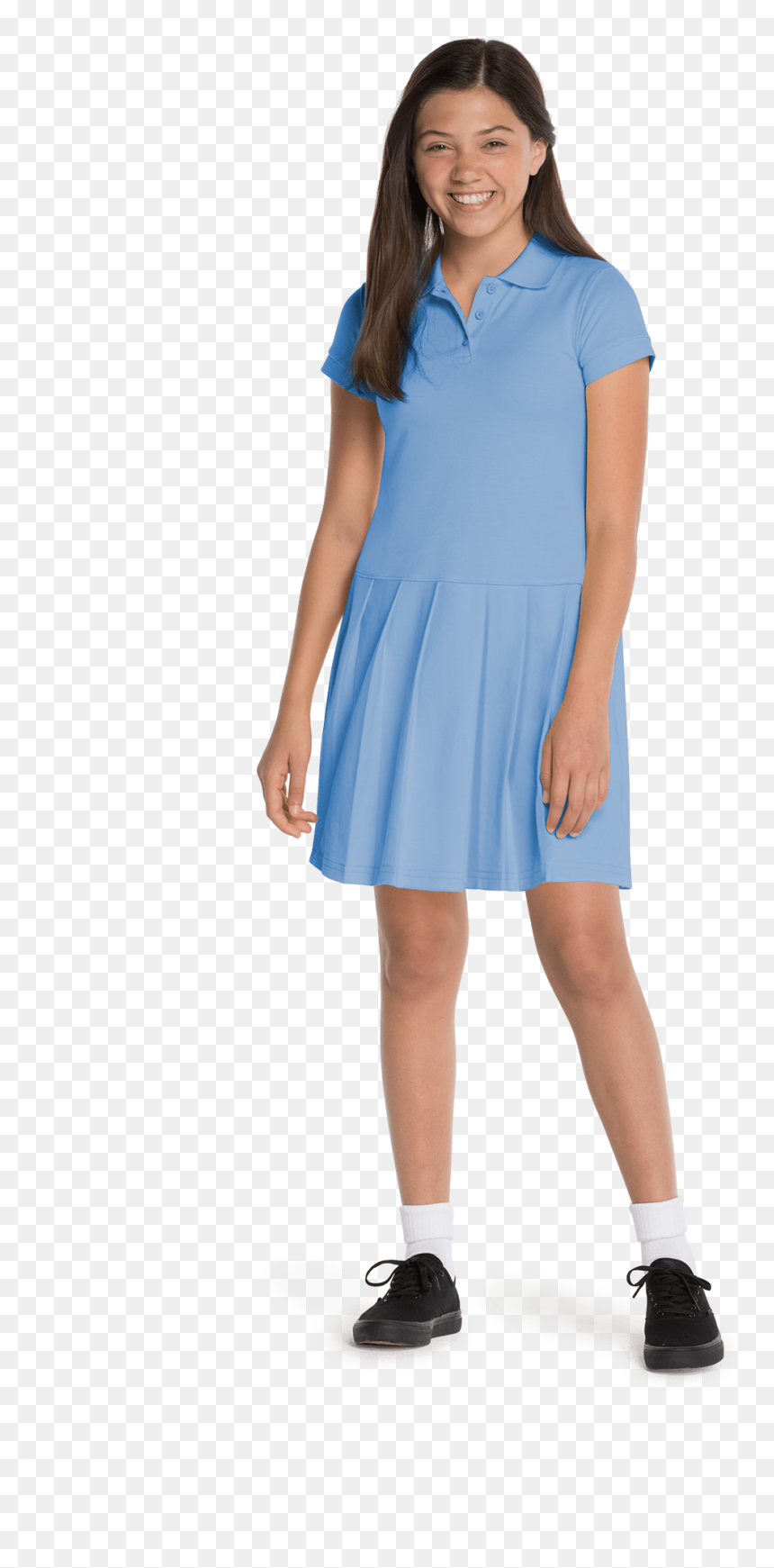 Short Sleeve Polo Dress - Short Sleeve Pique Dress, HD Png Download - ladies garments png