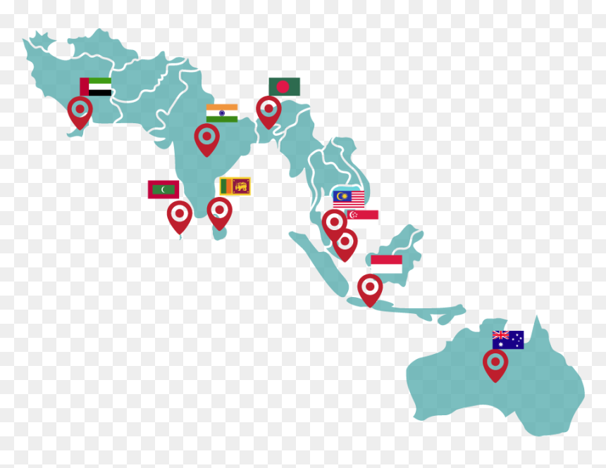 Graphic Design, HD Png Download - asia map png