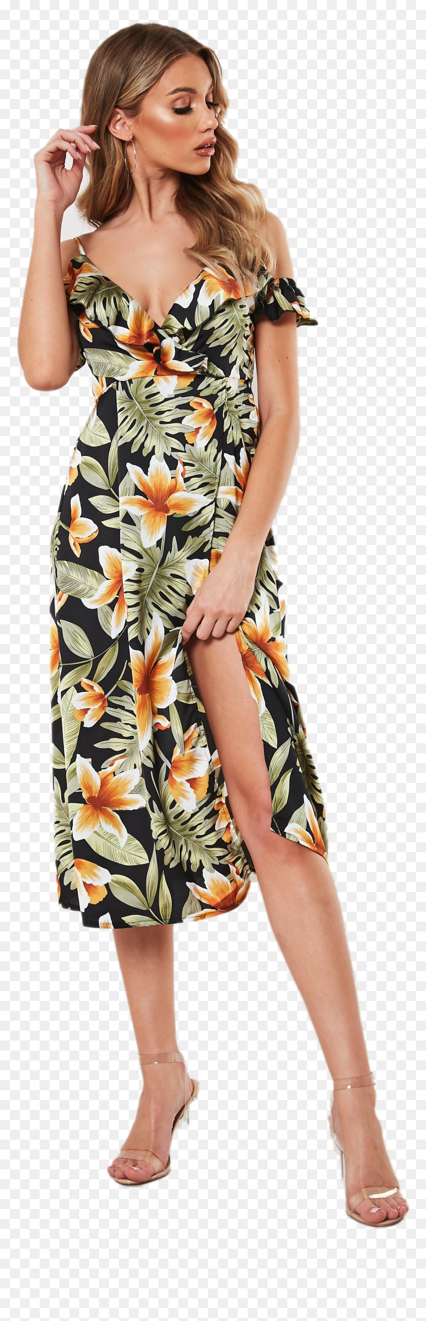 Midi Dress Free Png Image - Day Dress, Transparent Png - ladies garments png