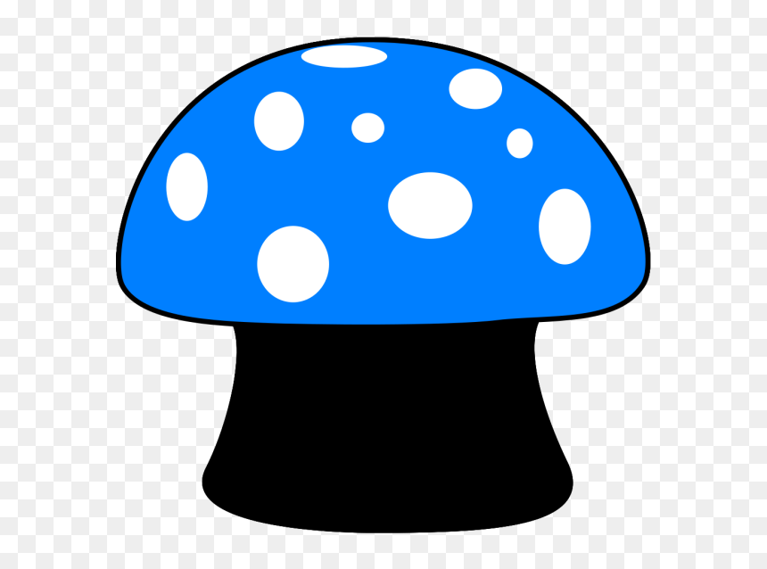 Blue Mushroom Png Icons - Clipart Mushroom House Png, Transparent Png - button mushroom png