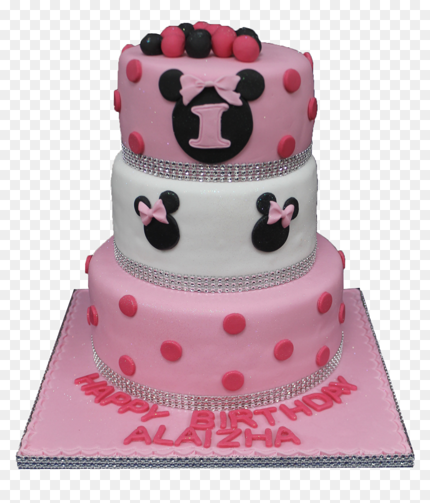 Minnie Mouse 3 Tier B181 - Cake Decorating, HD Png Download - pink birthday cake png