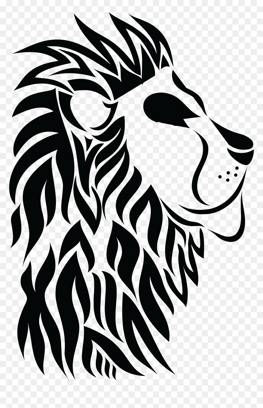 Lionhead Rabbit Sea Lion Tattoo Wildebeest - Free Scroll Saw Pattern Downloads, HD Png Download - lion tattoo png