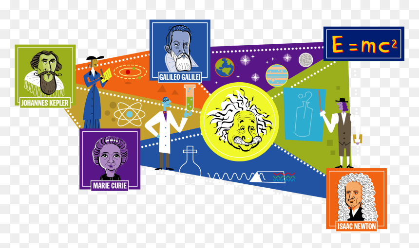 Web Graphic Connecting Einstein To Johannes Kepler, - Graphic Design, HD Png Download - e=mc2 png