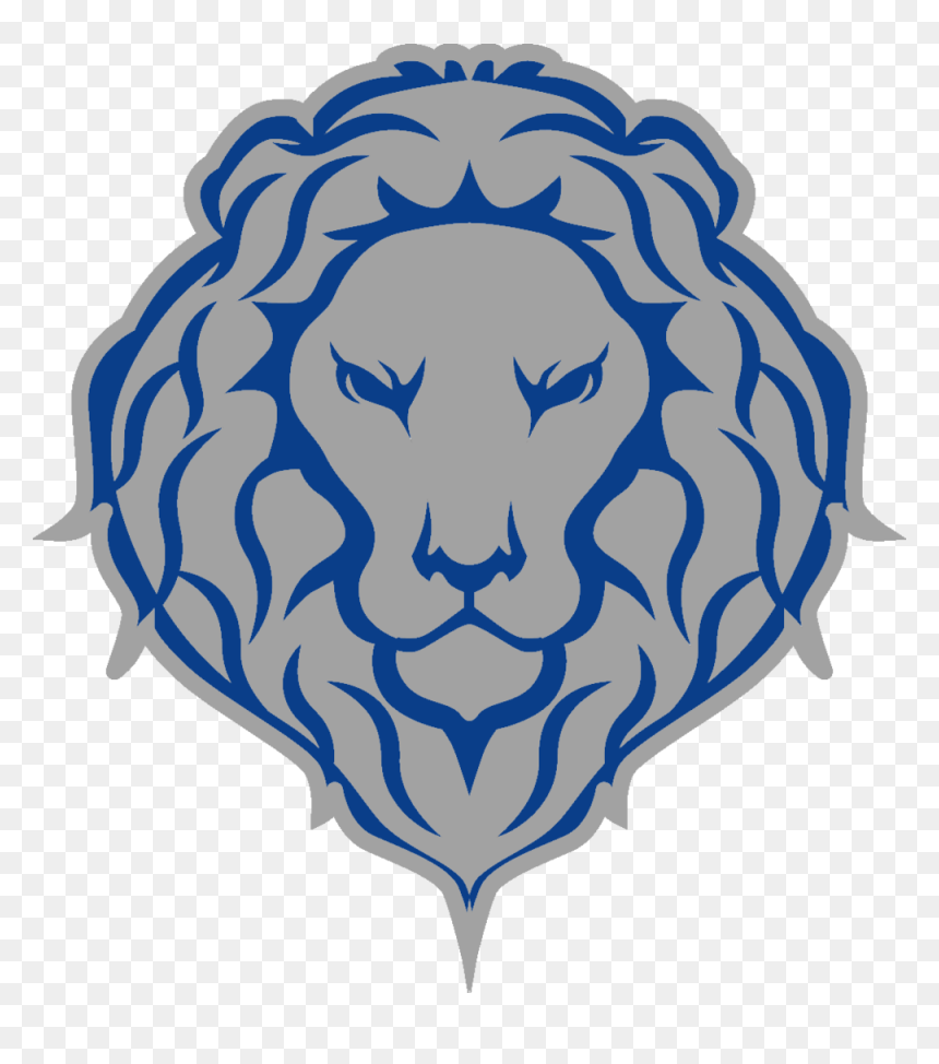 Gray And Blue Lion - Logo, HD Png Download - lion tattoo png