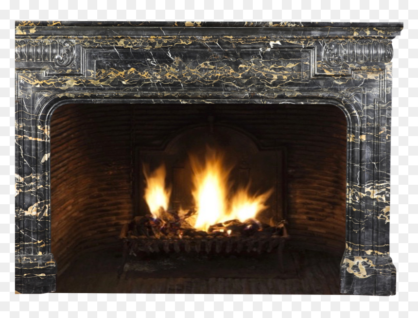 Biedermeier Antique Fireplace In Port D"or Marble, HD Png Download - plumeria tree png