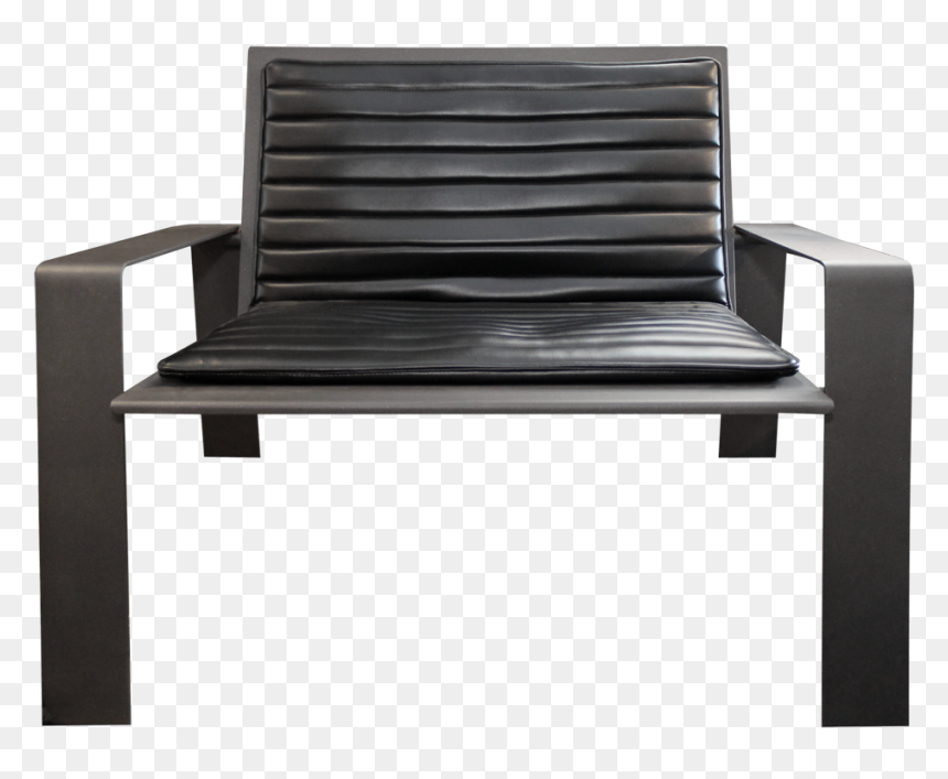 12 Lounge Chair And Ottoman Chair Front View - Bench, HD Png Download - chair front view png