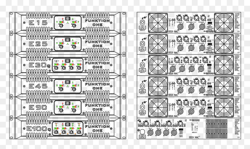 E-series Amplifiers Technical Drawing - Circle, HD Png Download - e=mc2 png