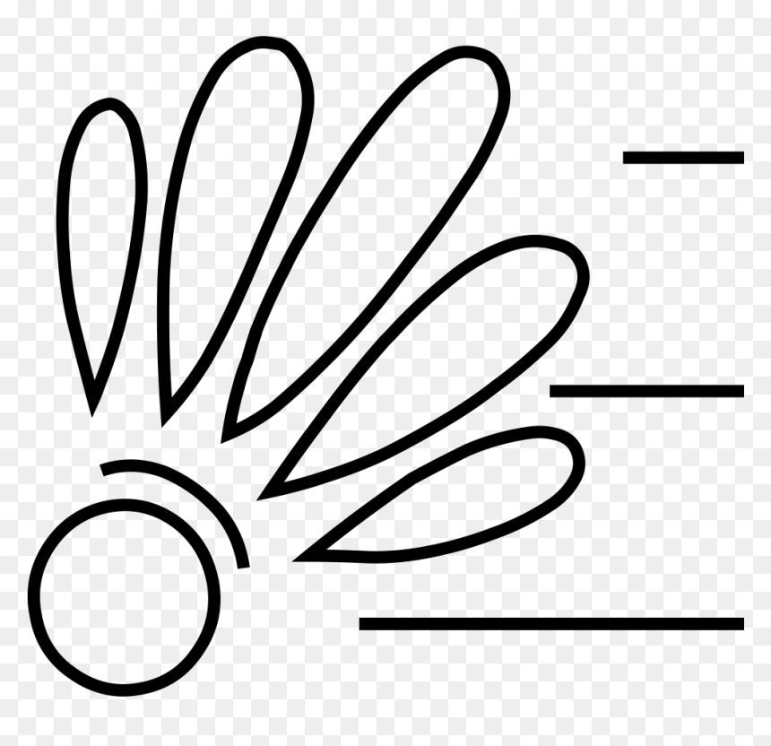 Badminton Clipart Drawing - Line Art, HD Png Download - badminton clipart png
