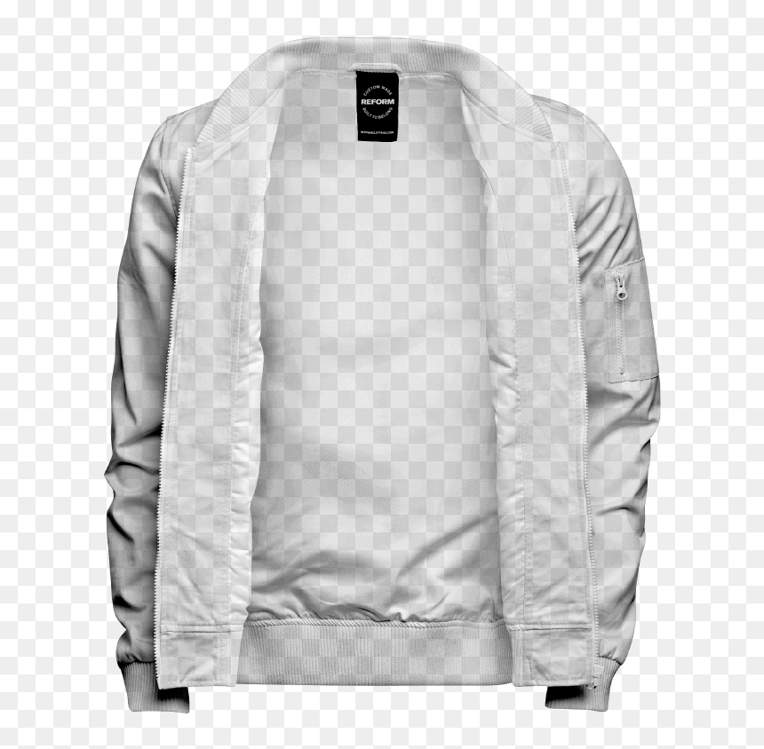 Sweater, HD Png Download - bomber jacket template png
