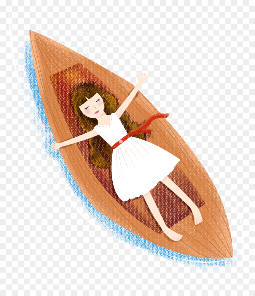 Cartoon Fresh Hand Drawn Girl Png And Psd - Ice Skating, Transparent Png - girl hand png