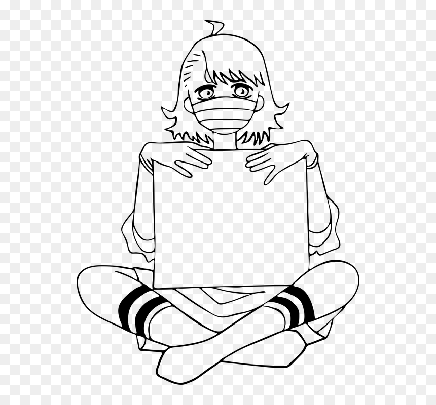 Line Art, HD Png Download - girl hand png