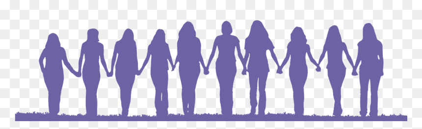 Friendship Silhouette Woman Clip Art - Women Holding Hands Silhouette, HD Png Download - png girl back