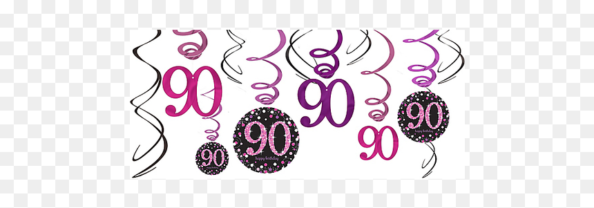Clip Art Gold 50th Birthday, HD Png Download - pink swirl png
