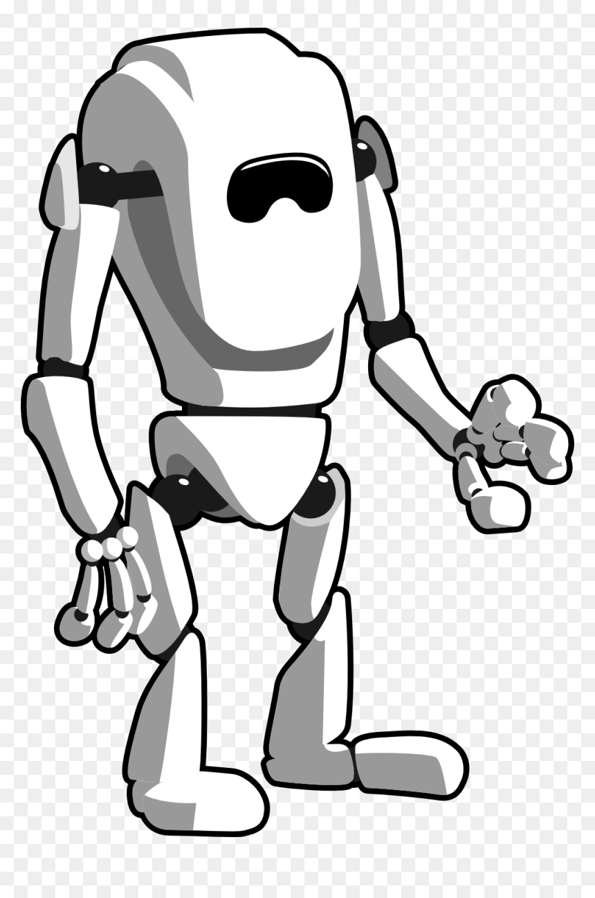 Robots In Black And White, HD Png Download - robot vector png