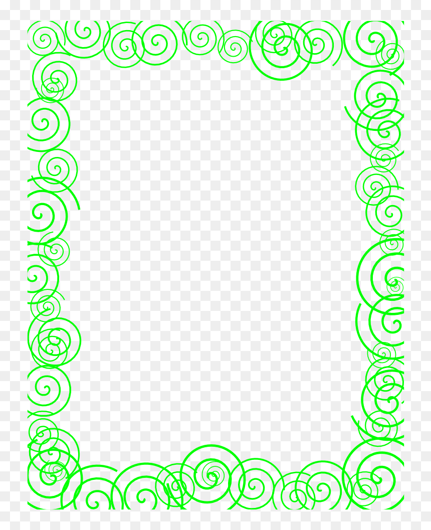 Green Clipart Border, HD Png Download - simple borders png